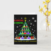 クリスマスの科学の先生 67 メーム サンタ オー ケミスト カード (黄色い花)