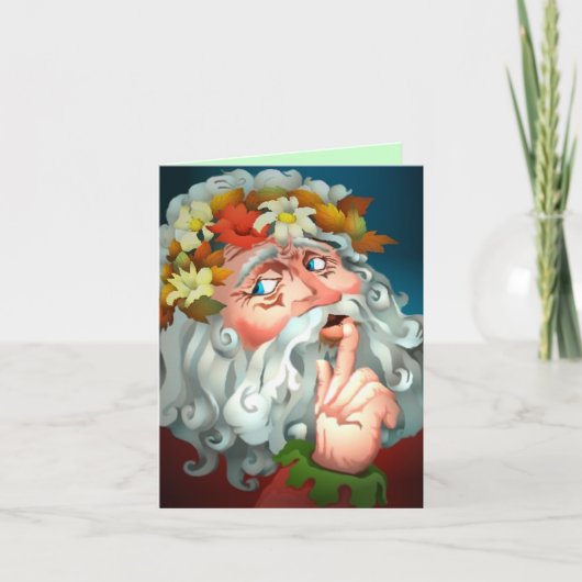 クリスマスの秘密のサンタのノートのギフトの挿入物カード シーズンカード (正面)