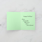 クリスマスの秘密のサンタのノートのギフトの挿入物カード シーズンカード (内部)