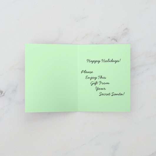 クリスマスの秘密のサンタのノートのギフトの挿入物カード シーズンカード (内部)