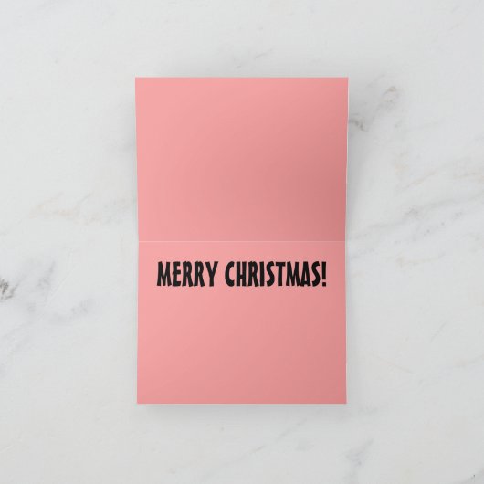 クリスマスの秘密を保っている黒いサンタのまばたき シーズンカード (内部)