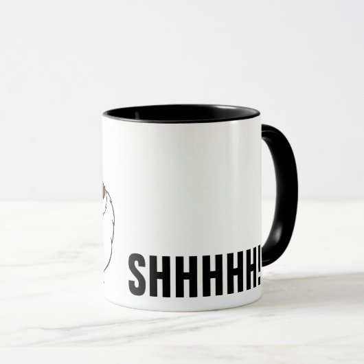 クリスマスの秘密を保っている黒いサンタのまばたき マグカップ (正面右)