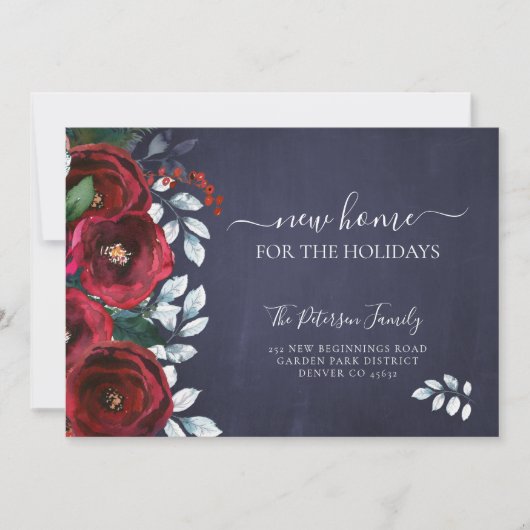 クリスマスの移動のための新しい家 案内状 (正面)