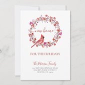 クリスマスの移動のための新しい家 案内状 (正面)