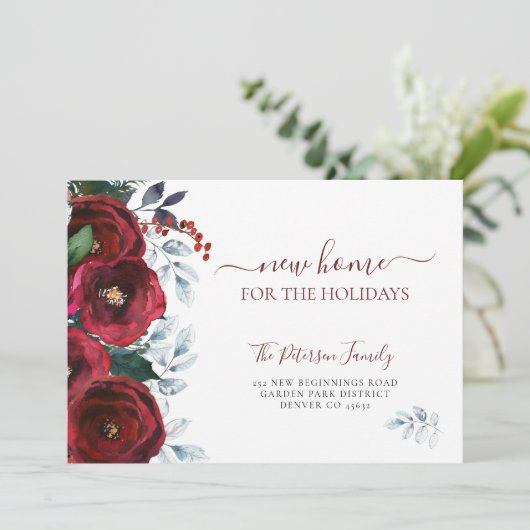 クリスマスの移動のための新しい家 案内状 (スタンド正面)