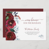 クリスマスの移動のための新しい家 案内状 (正面/裏面)