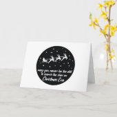 クリスマスの空をいつまでも探し続けるために、あなたが年をとりすぎることはないように カード (黄色い花)