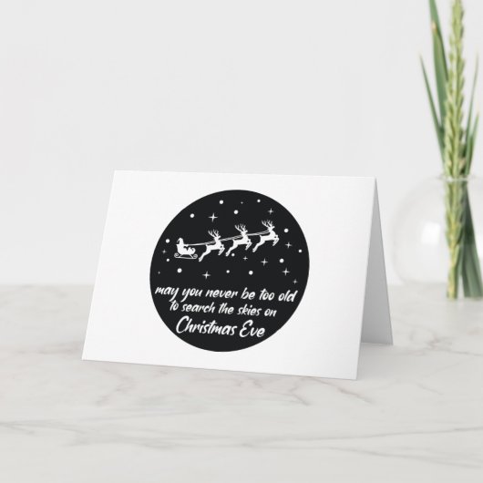クリスマスの空をいつまでも探し続けるために、年齢を重ねすぎないで カード (正面)