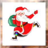 クリスマスの窓がサンタをプレゼントでくっつける ウィンドウサイン (シート2)