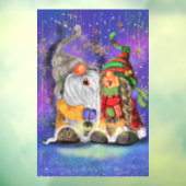 クリスマスの窓が幸せな格言 ウィンドウサイン (シート3)