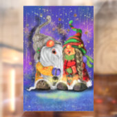 クリスマスの窓が幸せな格言 ウィンドウサイン (シート2)