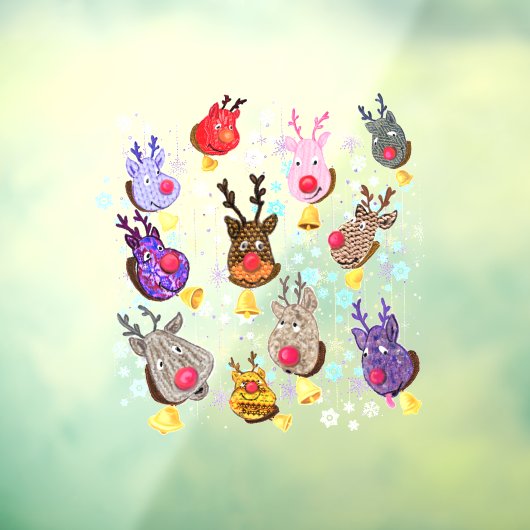 クリスマスの窓が飾る鈴のおもちゃ ウィンドウサイン (シート3)