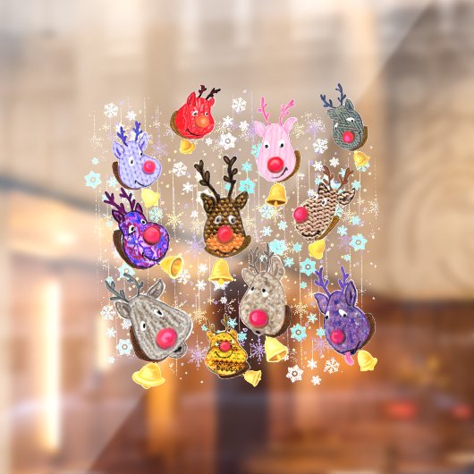 クリスマスの窓が飾る鈴のおもちゃ ウィンドウサイン (シート2)