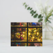クリスマスの窓のホリデー ポストカード (スタンド正面)