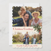 クリスマスの窓の明かり フラットフォトカード シーズンカード (裏面)