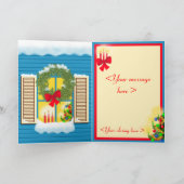 クリスマスの窓カード シーズンカード (内部)