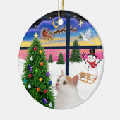 クリスマスの窓辺 トルコバン セラミックオーナメント (左)