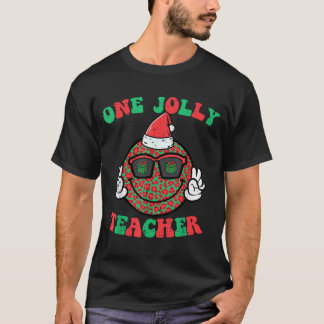 クリスマスの笑顔 平和 ゆかいな 先生 レトロなクリスマス Tシャツ