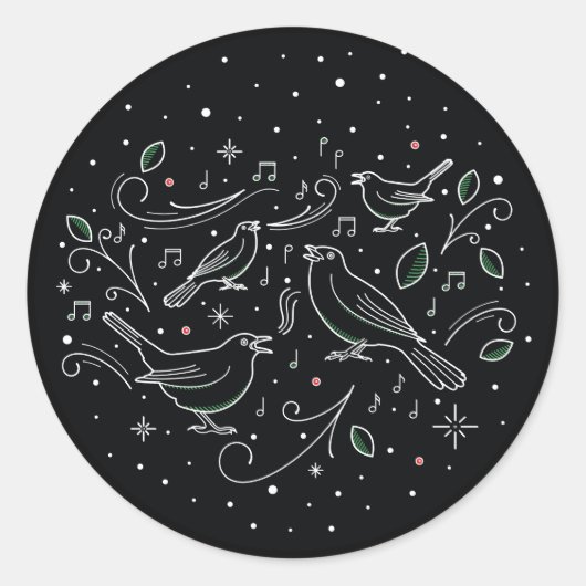 クリスマスの第四日 / クリスマスシール ラウンドシール (正面)