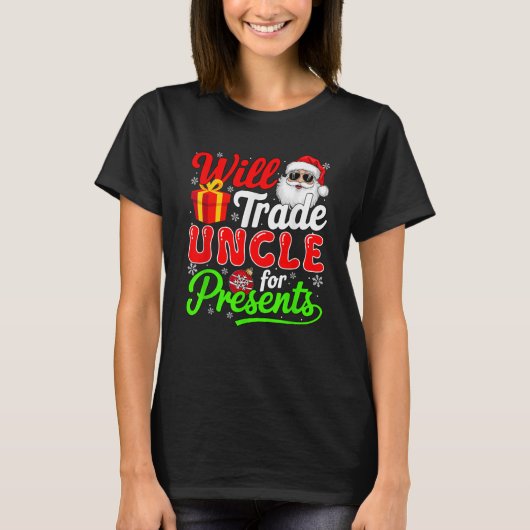 クリスマスの箱に叔父を交換する Tシャツ (正面)