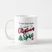 クリスマスの精神あふれる オリジナルデザイン コーヒーマグカップ (左)
