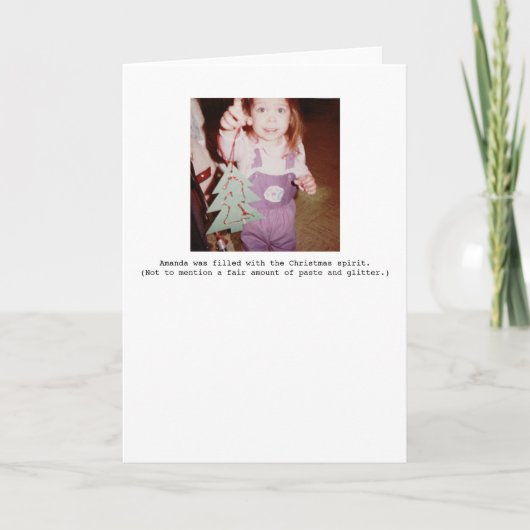 クリスマスの精神の休日の挨拶状 シーズンカード (正面)