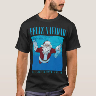クリスマスの精神の友達のようなにおいのfeliz navidad tシャツ