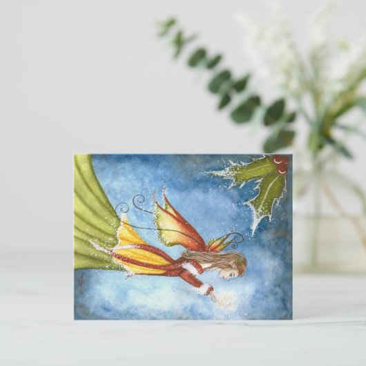 クリスマスの精神の妖精の郵便はがき シーズンポストカード (スタンド正面)