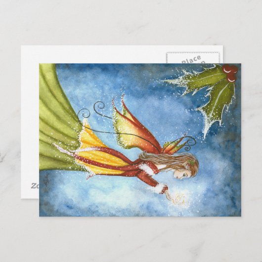 クリスマスの精神の妖精の郵便はがき シーズンポストカード (正面/裏面)