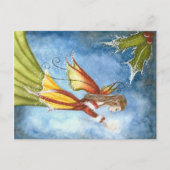 クリスマスの精神の妖精の郵便はがき シーズンポストカード (正面)