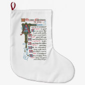 クリスマスの精神はイエス・キリストストッキングを祝います ラージクリスマスストッキング (正面)