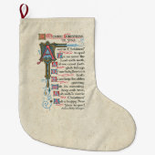 クリスマスの精神はイエス・キリストストッキングを祝います ラージクリスマスストッキング (正面)