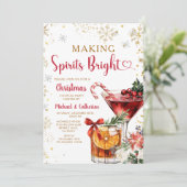 クリスマスの精神を明るくする クリスマスパーティー 招待状 (スタンド正面)