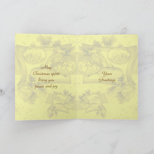 クリスマスの精神カード シーズンカード (内部)