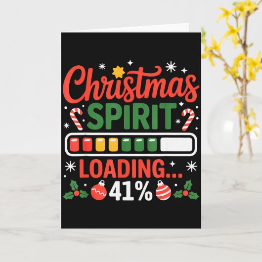 クリスマスの精神読み込み中 41% 41 フォーワン  カード (黄色い花)