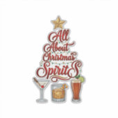 クリスマスの精神　カクテル　ウイスキー　スターすべて シール (正面)