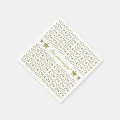 クリスマスの精神 – ゴールデンスター、クリスマスツリー スタンダードカクテルナプキン (角)