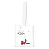 「クリスマスの精神」木製キューブオーナメント キューブオーナメント (正面)