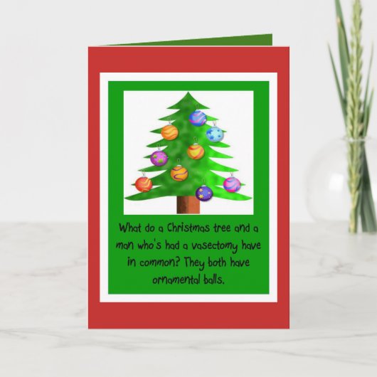 クリスマスの精管切除の球 シーズンカード (正面)