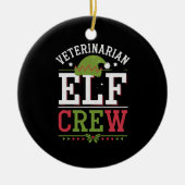 クリスマスの精霊 獣医 獣医技術者 セラミックオーナメント (正面)