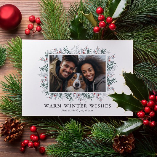 クリスマスの紅葉の写真 シーズンカード