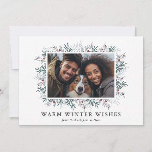 クリスマスの紅葉の写真 シーズンカード (正面)