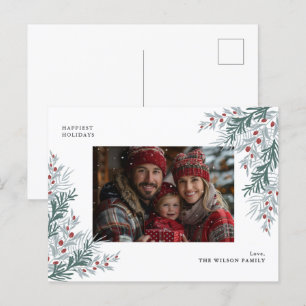 クリスマスの紅葉の写真 シーズンポストカード