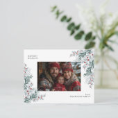 クリスマスの紅葉の写真 シーズンポストカード (スタンド正面)