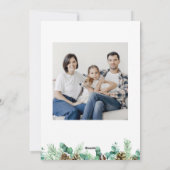 クリスマスの紅葉シーズンの挨拶の白写真 シーズンカード (裏面)