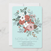 クリスマスの紅葉ディナーを飲む シーズンカード (正面)