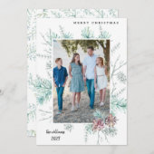 クリスマスの紅葉フォトホリデーカード シーズンカード (正面/裏面)