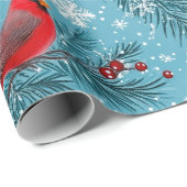 クリスマスの紅鳥の休日 ラッピングペーパー (ロールコーナー)
