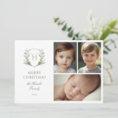 クリスマスの紋章 3枚の写真 シーズンカード (スタンド正面)