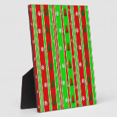 クリスマスの紙の模様 フォトプラーク (側面)